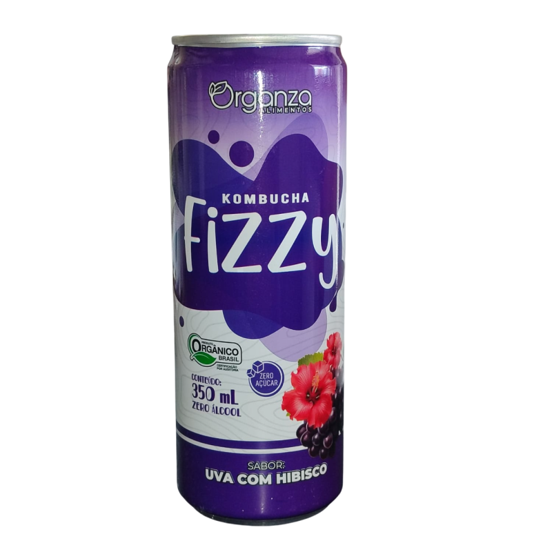 KOMBUCHA FIZZY UVA / HIBISCO 350 ML ORGANZA