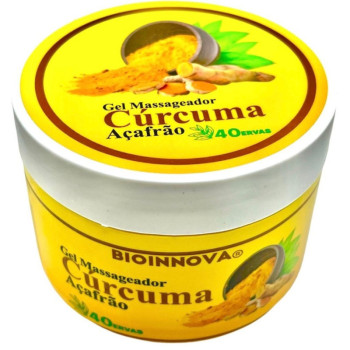 GEL MASSAGEADOR CURCUMA AÇAFRÃO 40 ERVAS BIOINNOVA 250G