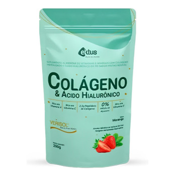 COLAGENO VERISOL E ACIDO HIALURONICO MORANGO - EKTUS