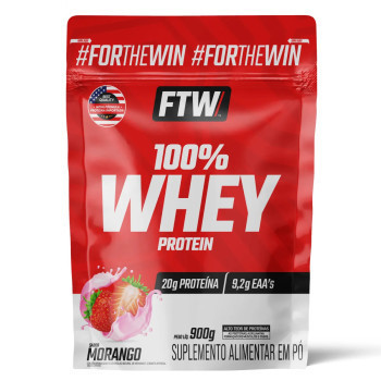 WHEY CONCETRADO ULTRA PROTEIN SABOR MORANGO REFIL 900G - FTW
