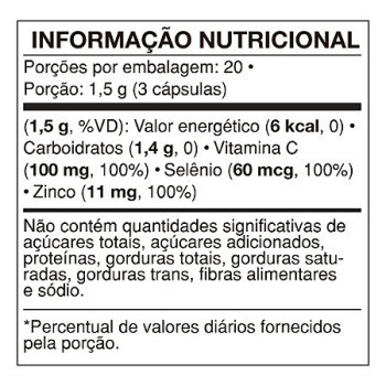 AMORA C/VIT E MIN 500 MG 60 CAPS - VIDEIRA 7