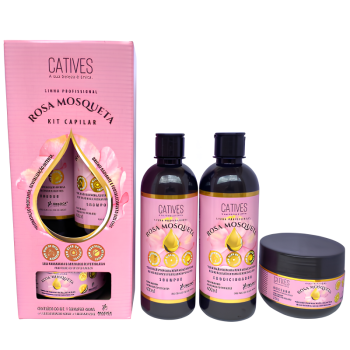 KIT CAPILAR ROSA MOSQUETA LINHA CAPILAR PROFISSIONAL