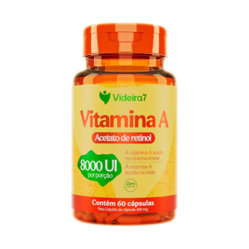 VITAMINA A 8000 UI 60 CAPS - VIDEIRA 7 LOTE:3924