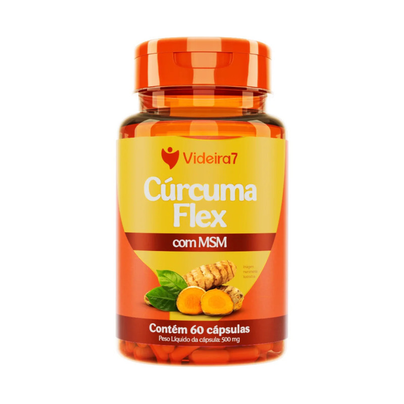 CURCUMA FLEX COM MSM 500 MG 60 CAPS - VIDEIRA 7