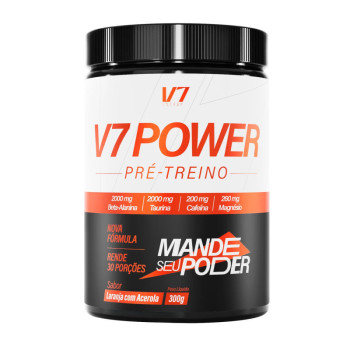 PRE TREINO V7 POWER LARANJA C/ ACEROLA 300G VIDEIRA 7