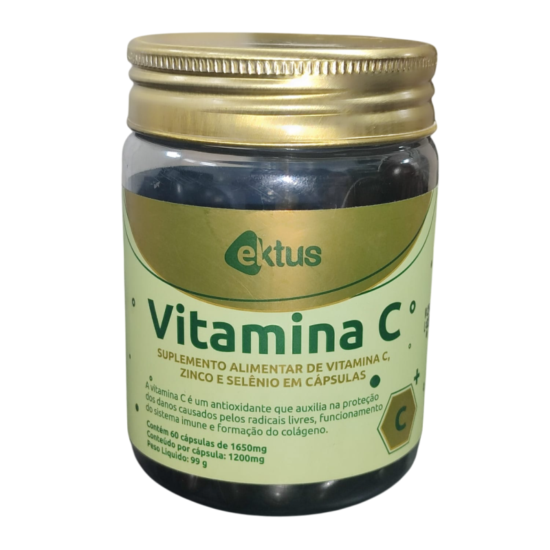 VITAMINA C + ZINCO + SELÊNIO 60 CAPS 1650MG EKTUS