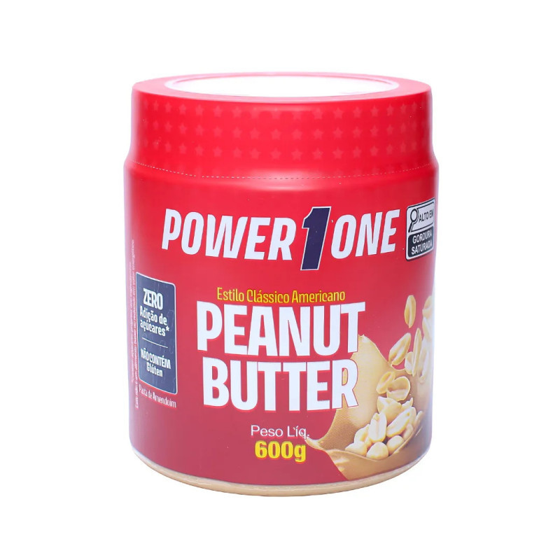 Pasta de Amendoim Power1One - Peanut Butter 600 G