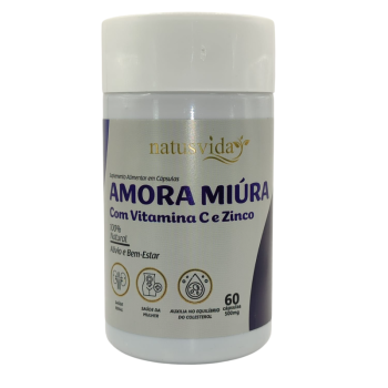 AMORA MIÚRA COM VITAMINA C E ZINCO 500MG 60 CAPS