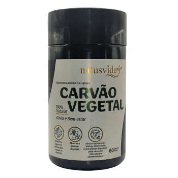 CARVÃO VEGETAL 500MG 60CAPS