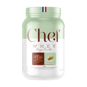 WHEY 100% CHEF WHEY ZERO LACTOSE PARIS 6 800G CHOCOLATE BRANCO C/ PISTACHE POTE
