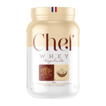 WHEY 100% CHEF WHEY ZERO LACTOSE PARIS 6 800G COCO C/ LEITE CONDENSADO POTE
