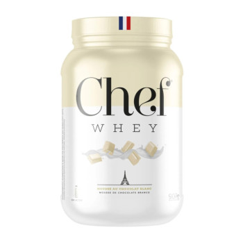 WHEY 100% CHEF WHEY ZERO LACTOSE 907G MOUSSE AU CHOCOLAT BLANC (CHOCOLATE BRANCO) POTE