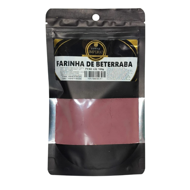 FARINHA DE BETERRABA PÓ PURA 100g - FORTE IMPERIO