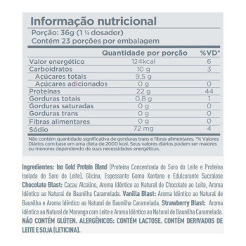 WHEY ISOLADO ISO GOLD CELLGENIX 840G BAUNILHA REFIL