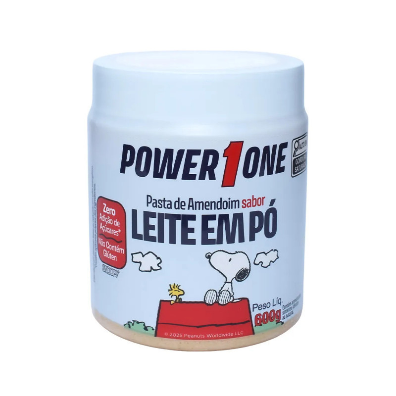 Pasta de Amendoim Power1One - Leite em Pó SNOOPY 600 G