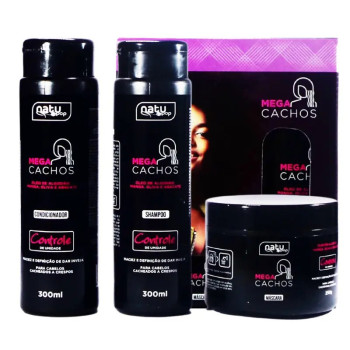 KIT CAPILAR MEGA CACHOS 3 ITENS NATUPOP