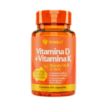 VITAMINA D 2000 UI + VITAMINA K 200% IDR 60 CAPS - VIDEIRA 7