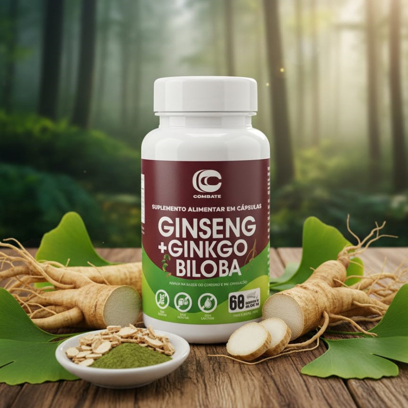 GINSENG + GINKCOBILOBA 60 CAPS - COMBATE