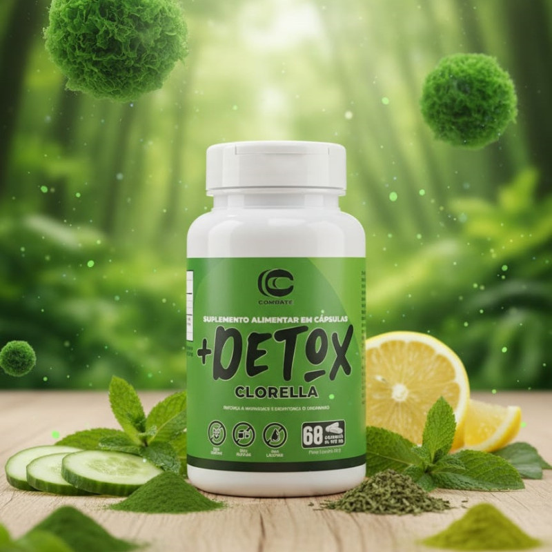 DETOX CLORELA 60 CAPS - COMBATE