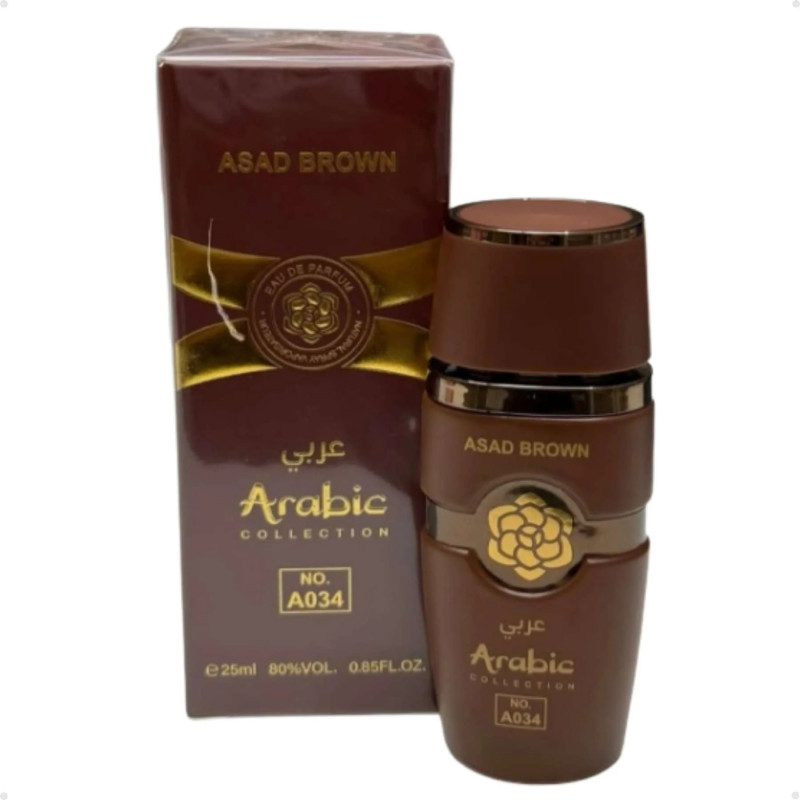 Perfume Árabe Masculino Asad Brown Arabic Collection A034 - 25ml