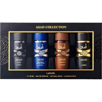 Conjunto Perfume Lattafa Asad Collection EDP - Masculino 4 x 25mL