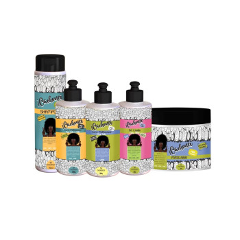 Kit Cachonei Shampoo Creme Mascara 2abc 3abc Cabelo Ondulado