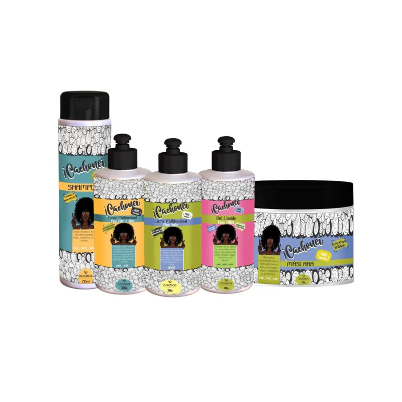 Kit Cachonei Shampoo Creme Mascara 2abc 3abc Cabelo Ondulado