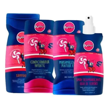 Kit Dokinha Linha Cuidado Cabelo Infantil Completo Hidratado