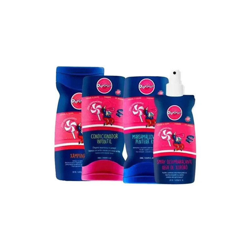 Kit Dokinha Linha Cuidado Cabelo Infantil Completo Hidratado