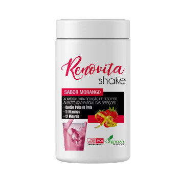 RENOVITA SHAKE MORANGO 600G - ORGANZA