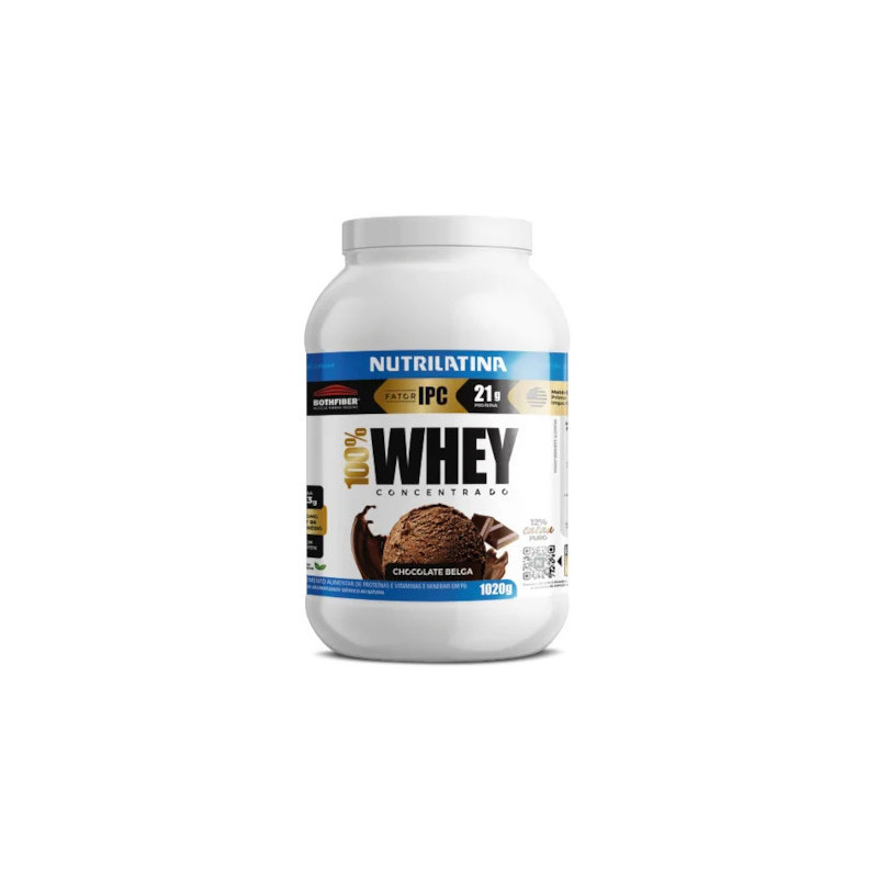 WHEY PROTEIN CONCENTRADO CHOCOLATE BELGA Nutrilatina 1020g
