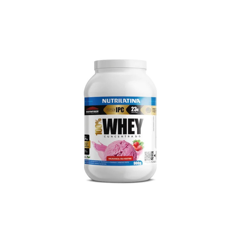 WHEY PROTEIN CONCENTRADO MORANGO Nutrilatina 900g