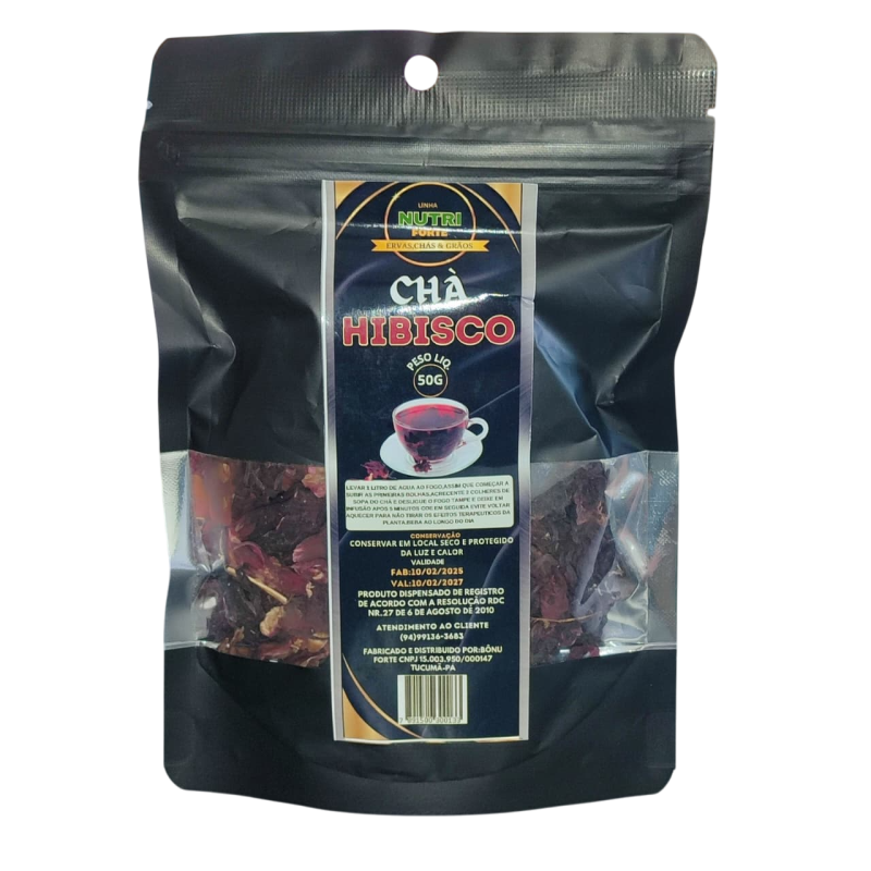 CHA HIBISCO 50G - NUTRI FORTE