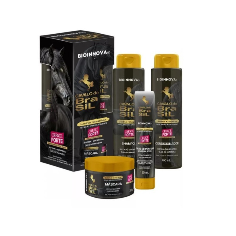 KIT CAPILAR CAVALO DO BRASIL 4 ITENS BIOINNOVA