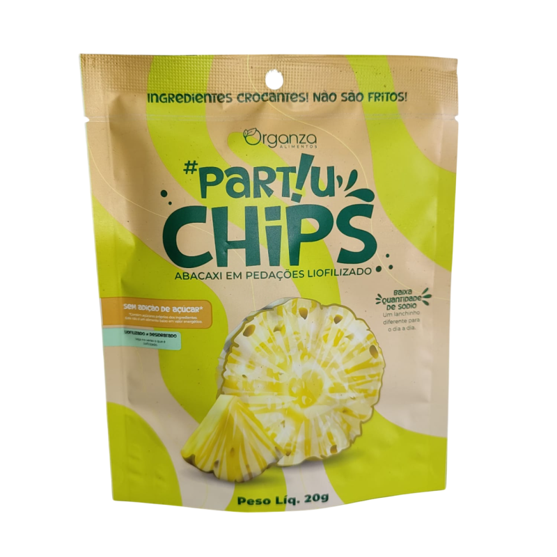 PARTIU - SNACK LIOFILIZADO ABACAXI, 20 GR - ORGANZA