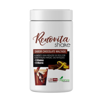 RENOVITA SHAKE CHOCOLATE MALTADO 600G - ORGANZA