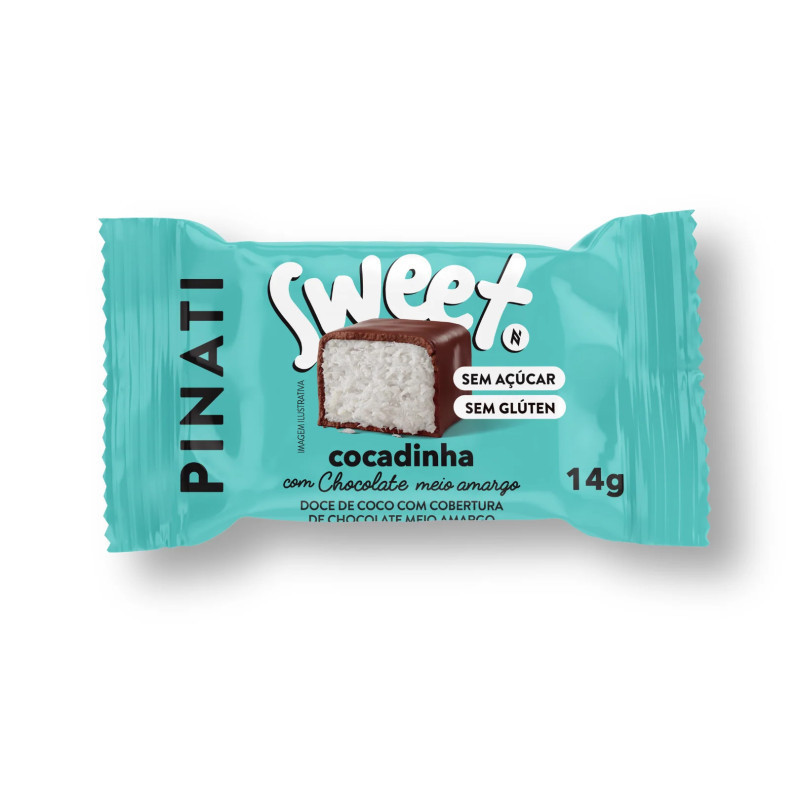 PINATI SWEET COCADINHA COM CHOCOLATE 14G 6x24
